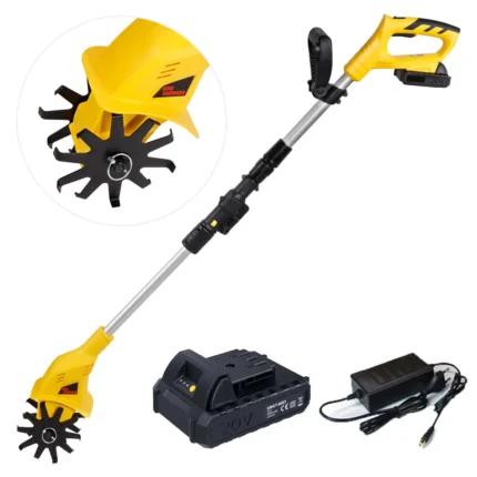 20V Handheld Tiller Garden Rotary Mini Tiller Cordless Garden Tractor Portable Lawn Trimmer Tiller